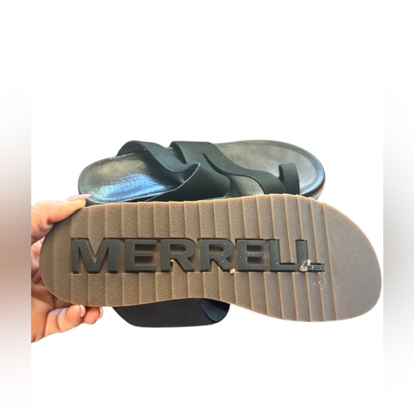 Merrell Juno black leather Wrap Sandals size 10 preloved excellent condition - Picture 7 of 9